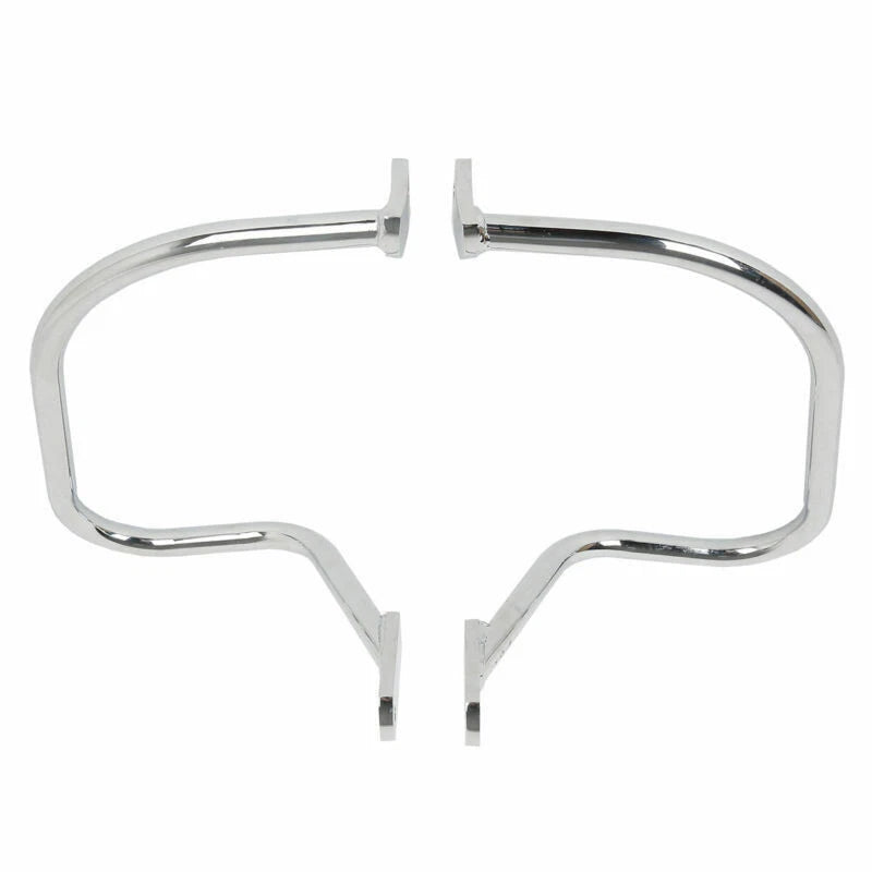 Black/Chrome Rear Saddlebag Guard Bar for Harley Softail (1997–1999)