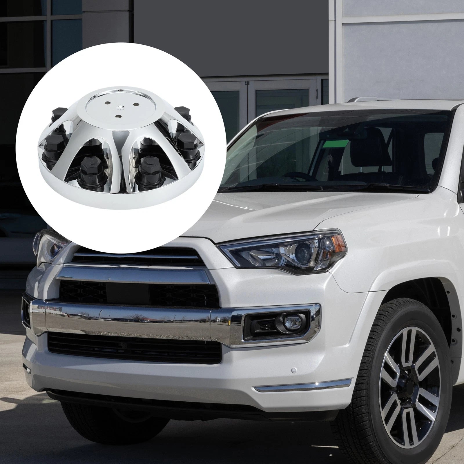 Wheel Center Caps for Chevrolet (OD: 226mm/8.90", Chrome, Plastic)
