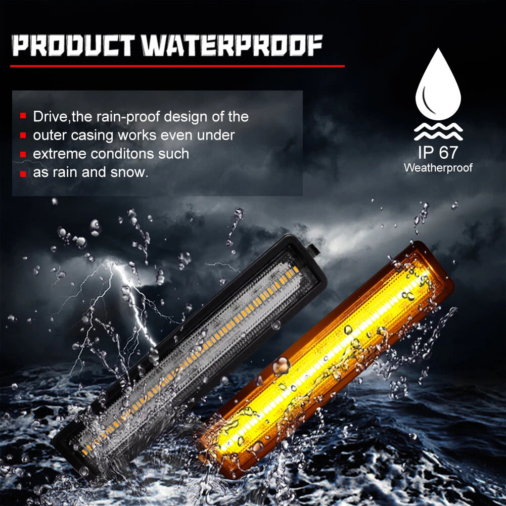 Clear Lens Amber Side Marker Lights for BMW E30 E34