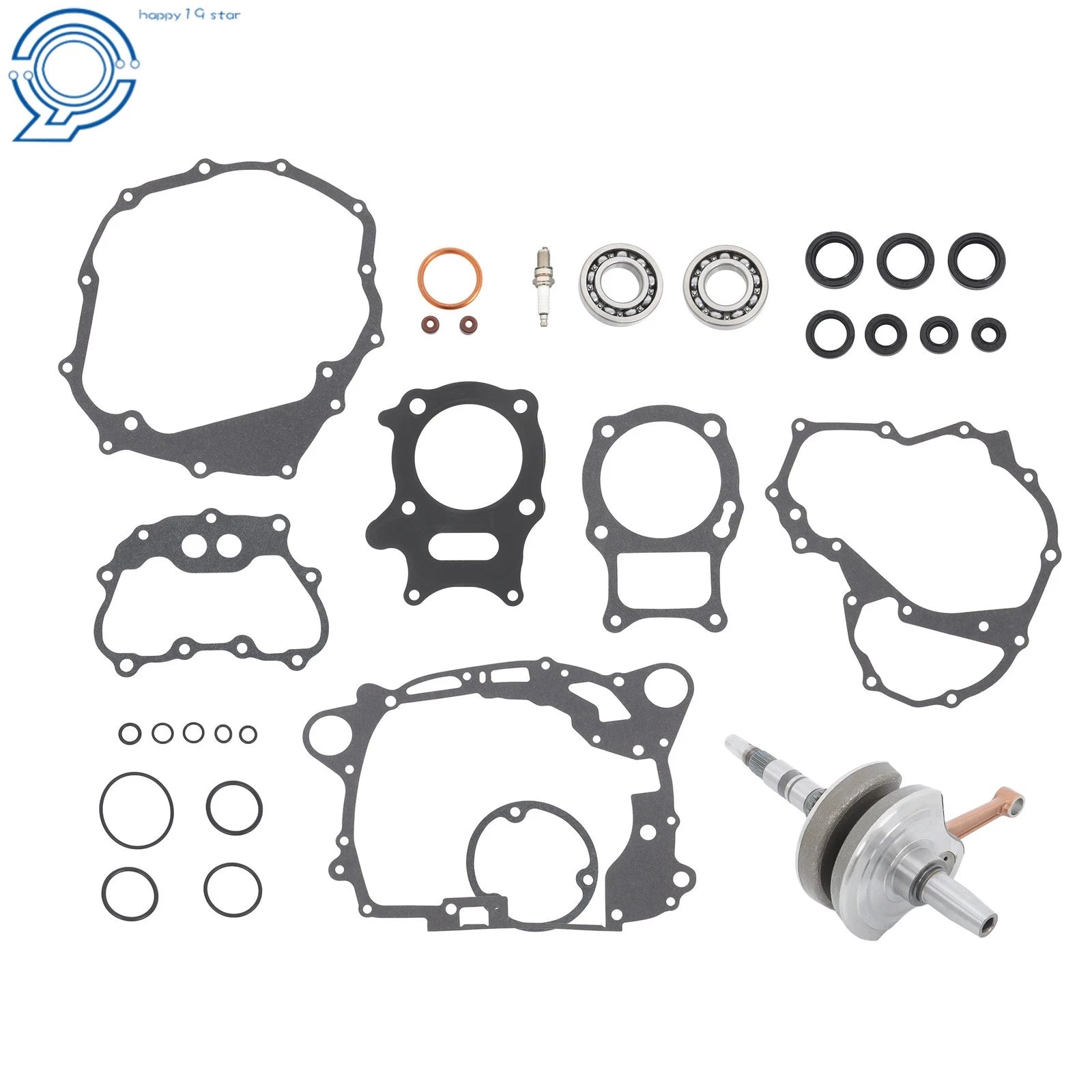 Complete Bottom End Crankshaft Gasket Seal Kit for Honda Recon TRX250EX (2001–2009)