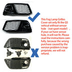Front Honeycomb Mesh Grill + Fog Lamp Grilles for Audi Q5 SQ5 (2018–2019)