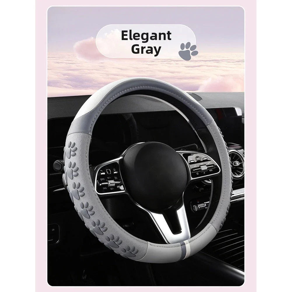 Cat Paw Silicone Steering Wheel Cover 36–38cm