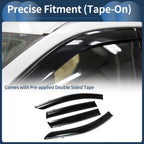 Set of 4 Window Deflectors for Honda CR-V (2017) - Black Vent Visors