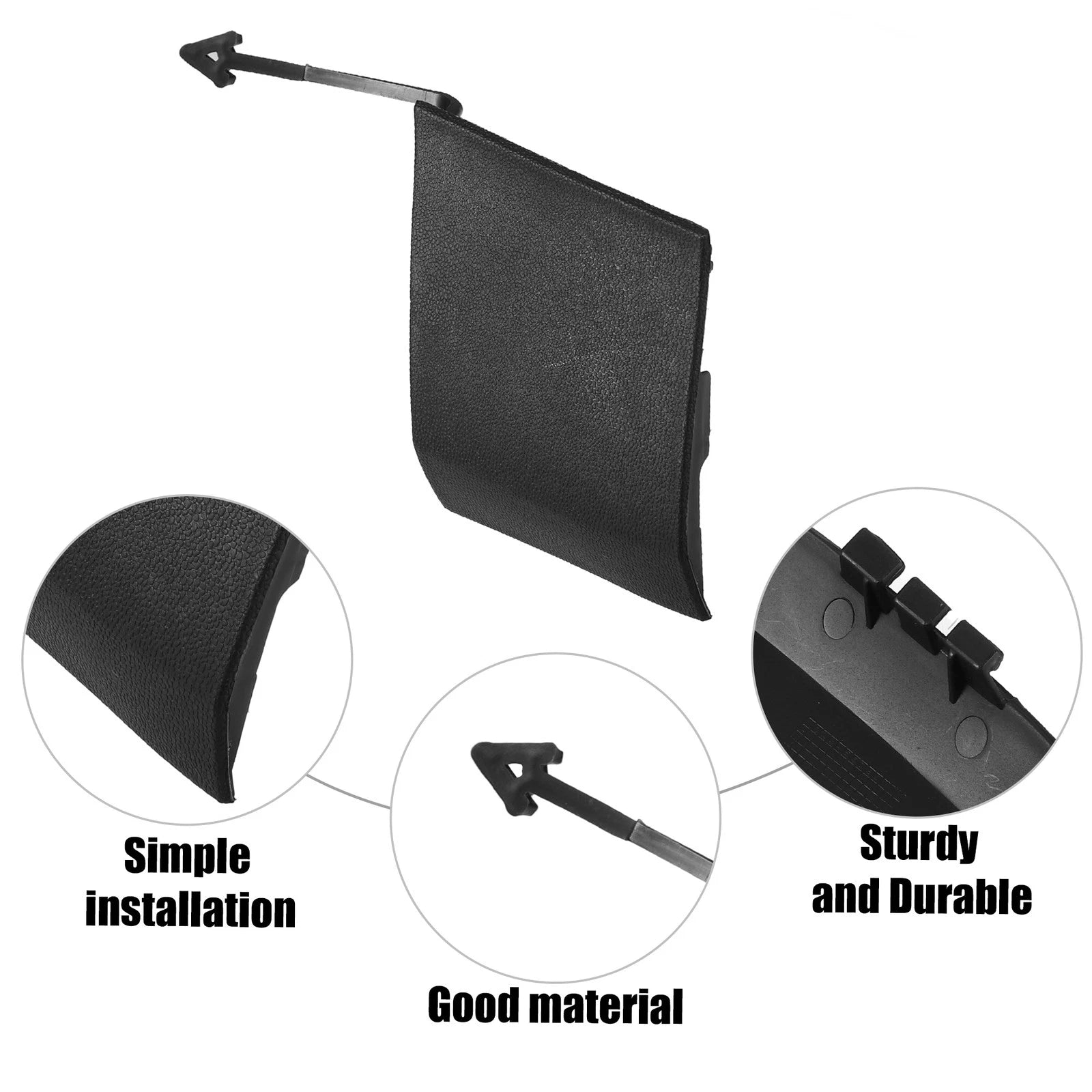 Tow Eye Hook Cover Cap for Mercedes-Benz GLC 300 (2016–2023) Black