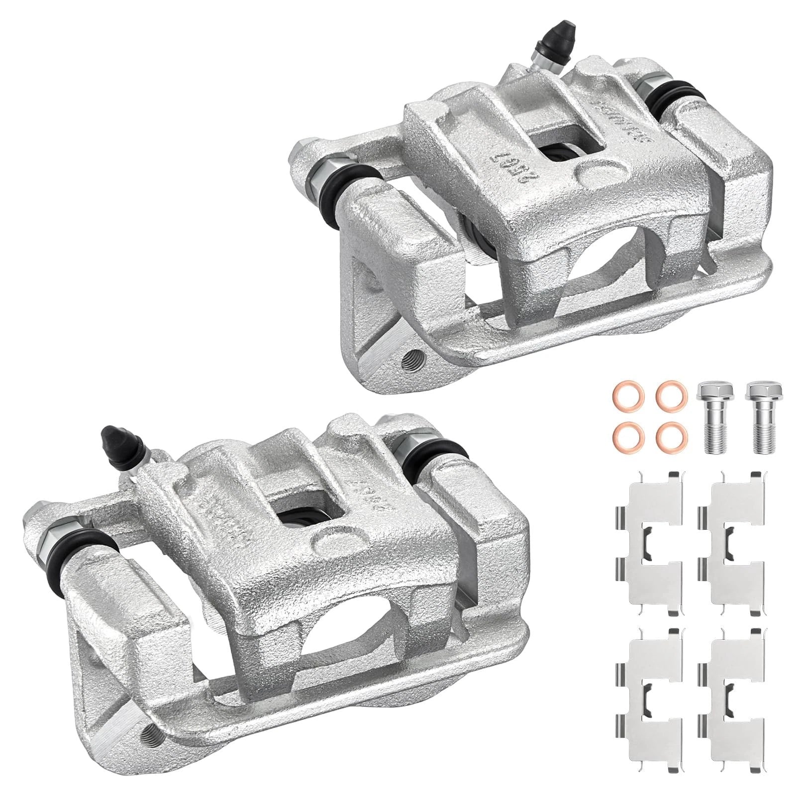 Pair Rear Disc Brake Calipers w/ Brackets for Hyundai Sonata (2006–2008) Azera (2006–2009)