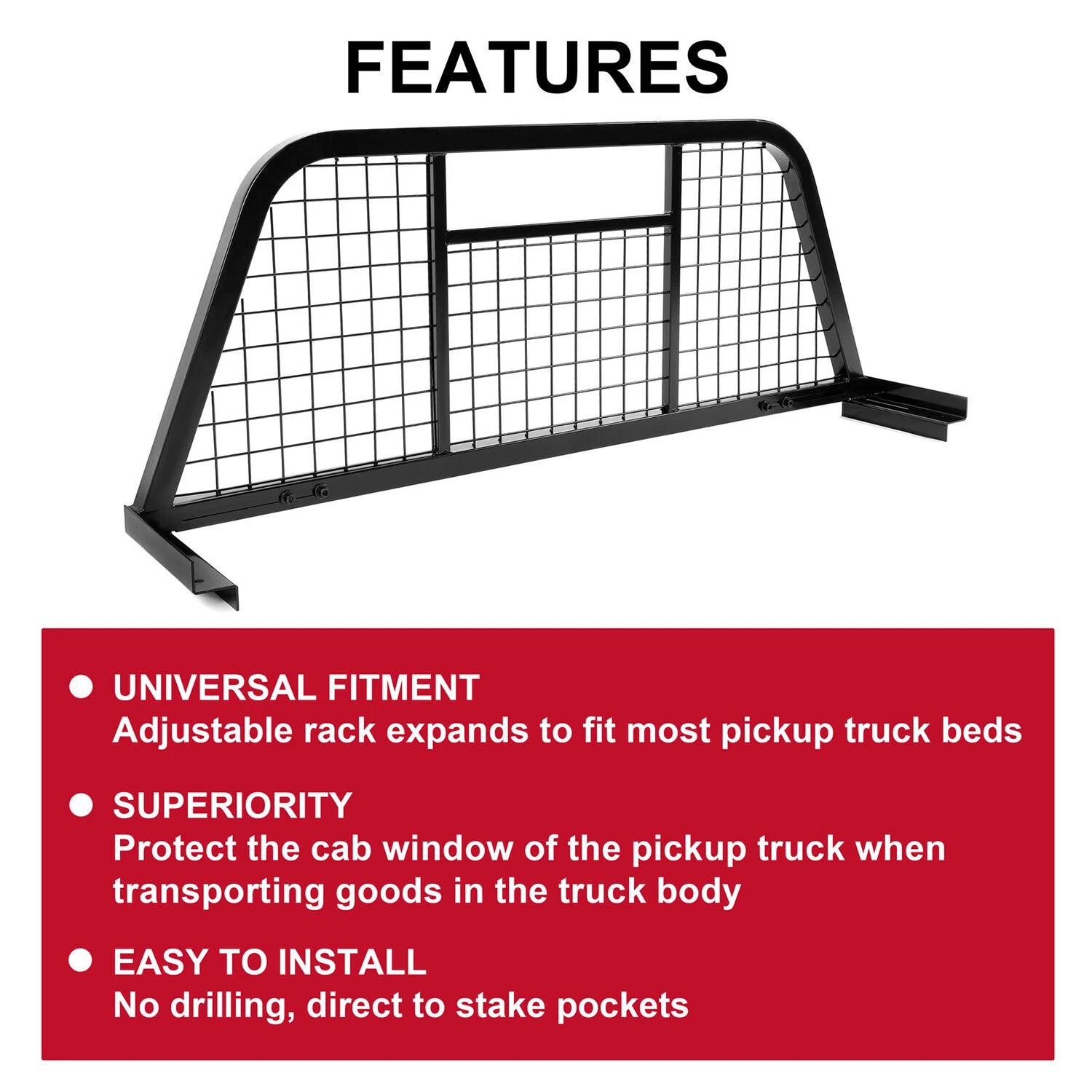 Headache Rack for Chevrolet Full-Size Pickup Truck (Extendable Steel)