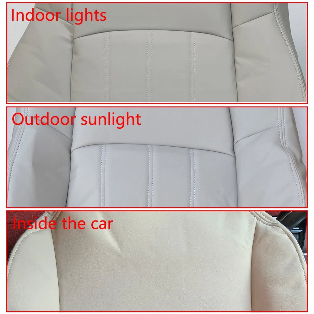 Front Bottom Top Seat Cover Leather Light Gray for Chrysler 300C (2005–2010)