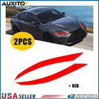 Red Headlight DRL Tint Overlay for Lexus IS (2021–2025)