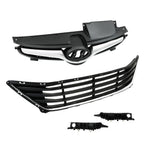 Set of 2 Front Upper Lower Grilles & Bumper Brackets for Hyundai Elantra (2014–2016)