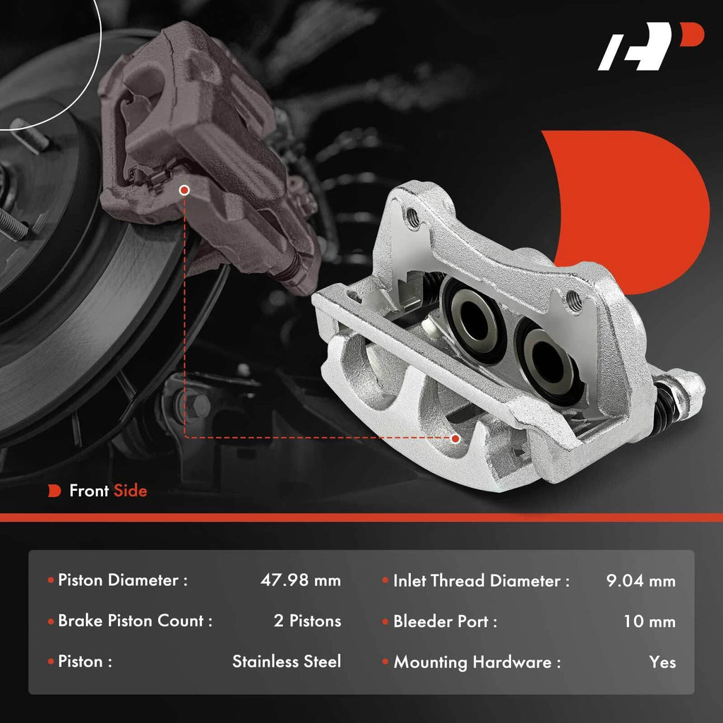 Front Brake Caliper Pair with Bracket for Chevy Blazer Traverse (2001-2023)