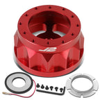 J2 2" 6-Bolt Aluminum Steering Wheel Hub Adapter for Civic Integra (1992–2001)