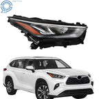 Right Headlight for Toyota Highlander (2020-2022) LED Type