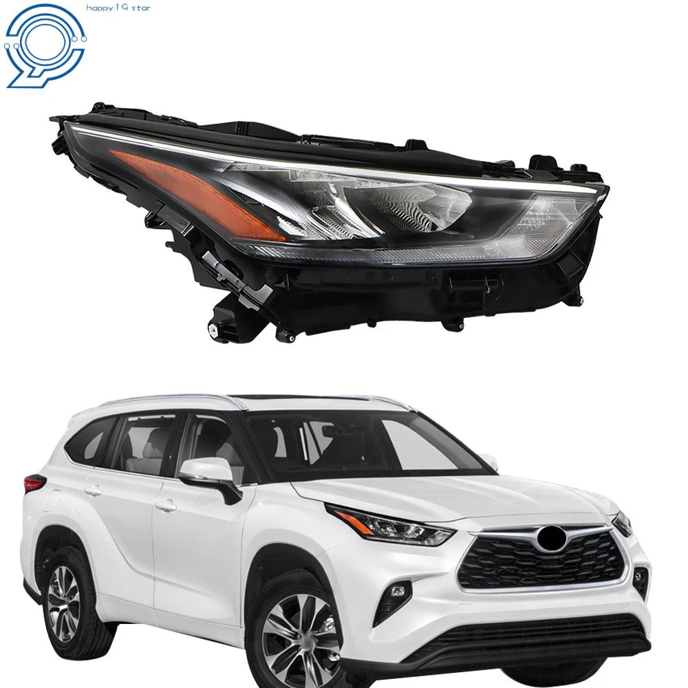 Right Headlight for Toyota Highlander (2020-2022) LED Type
