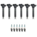 Set of 6 Ignition Coils & Iridium Spark Plugs for Audi Q5 3.2 V6 (2009)