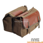 Large Khaki Canvas Saddlebag Luggage Bags for Motorcycle Bicycle Scooter (N/A)
