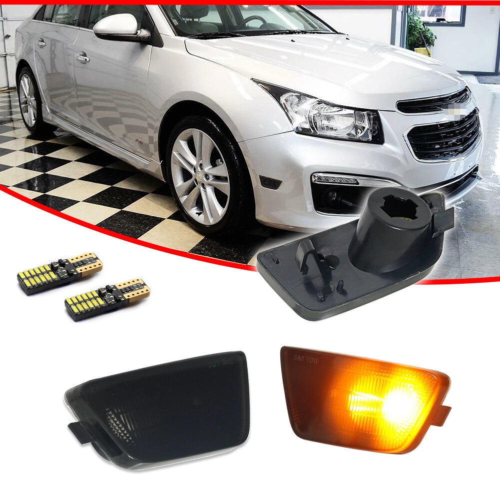 Set of 2 Front Corner Side Marker Lights for Chevy Cruze (2011–2015)