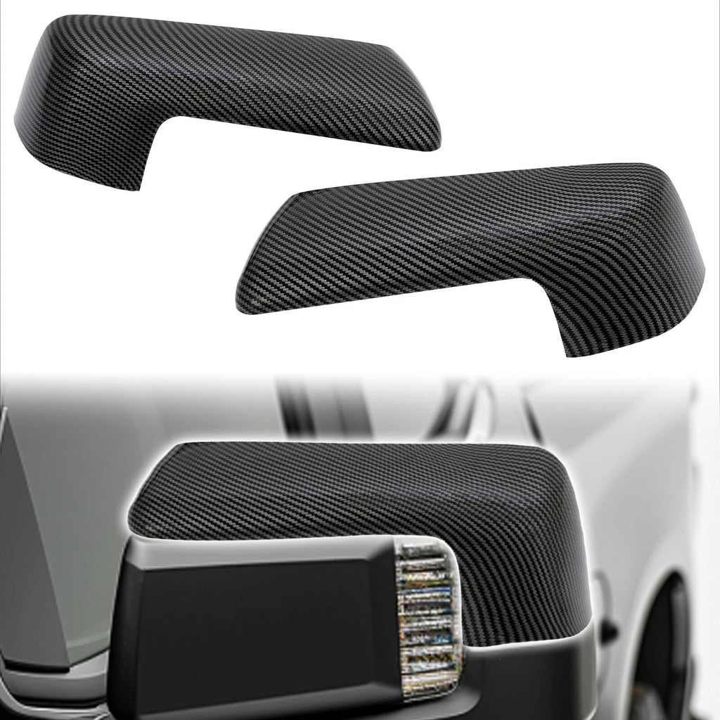 Carbon Fiber Print Mirror Covers for Chevy Silverado/GMC Sierra 1500 (2019–2024)