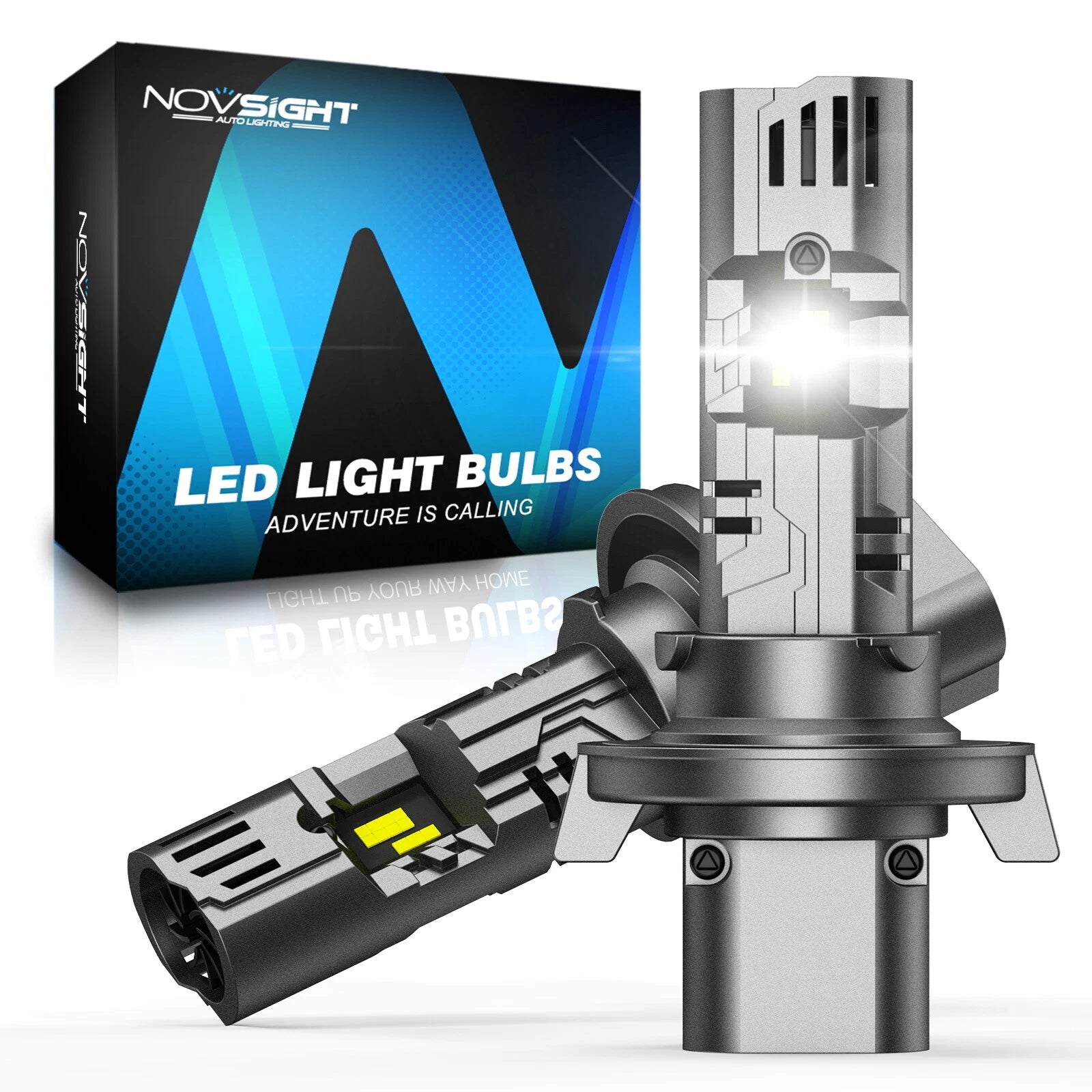 H13 9008 Canbus LED Headlight Kit for NOVSIGHT (High Low Beam, 6500K)