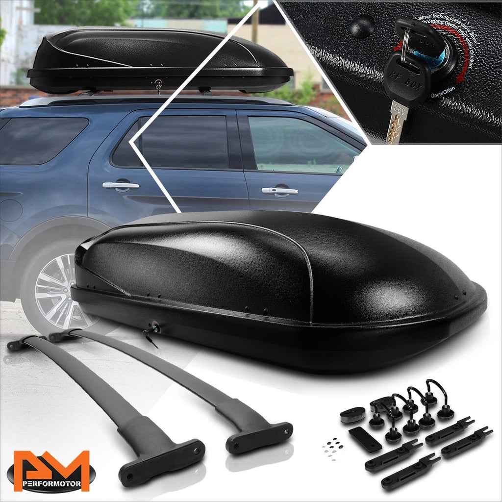 Aluminum Cross Bar Roof Rack for Ford Explorer (2016–2018) + Storage Box & Keys
