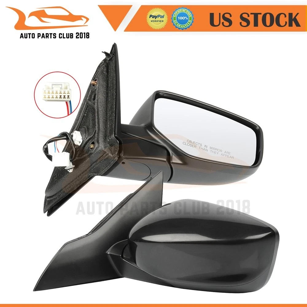 Set of 2 Power Function Black Side Mirrors for Honda Accord (2013–2017) HO1321272