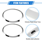 1 Pair Headlight Trim Ring for BMW Mini F55 (2014–2021) Silver Tone