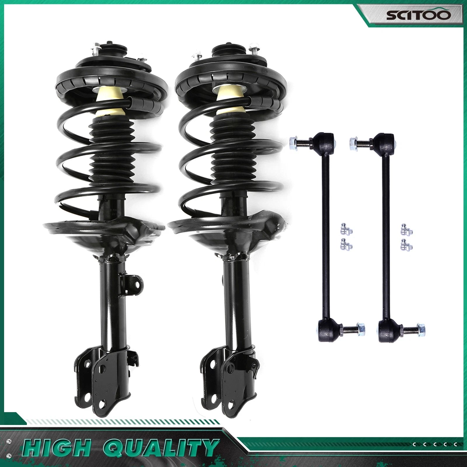 Front Struts w/ Coil Spring Sway Bars Assembly Kit for Acura MDX (2003–2005)
