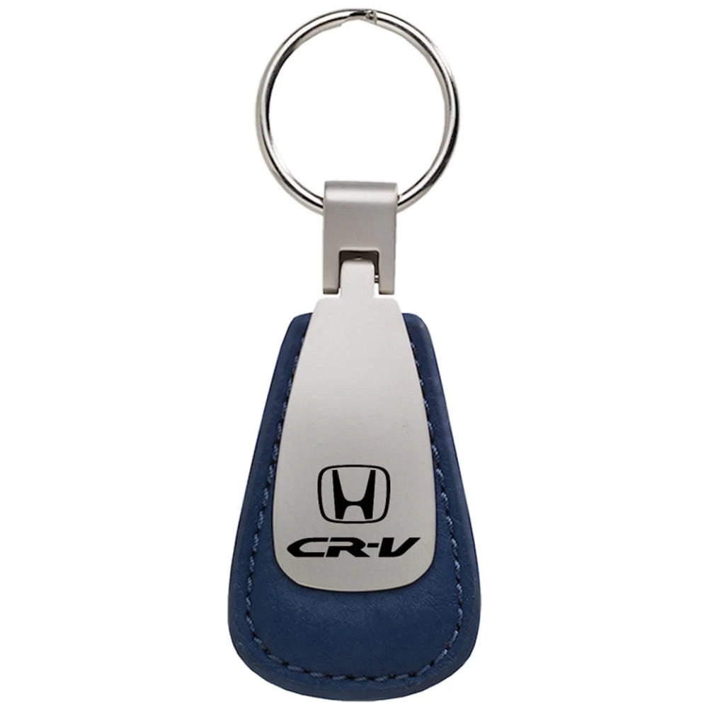 Blue Leather Teardrop Keychain - Officially Licensed for Honda CR-V