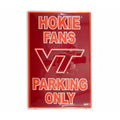 Parking Only Sign for Virginia Tech Hokies (12"x18")