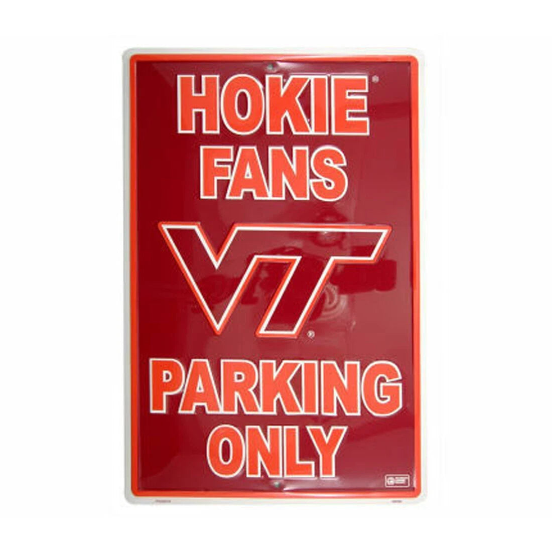 Parking Only Sign for Virginia Tech Hokies (12"x18")
