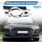 Right Fog Light Grill for Mercedes-Benz (2006-2012) Silver Tone, Black