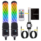 2X 1FT RGB 360° Spiral LED Whip Lights for ATV UTV RZR
