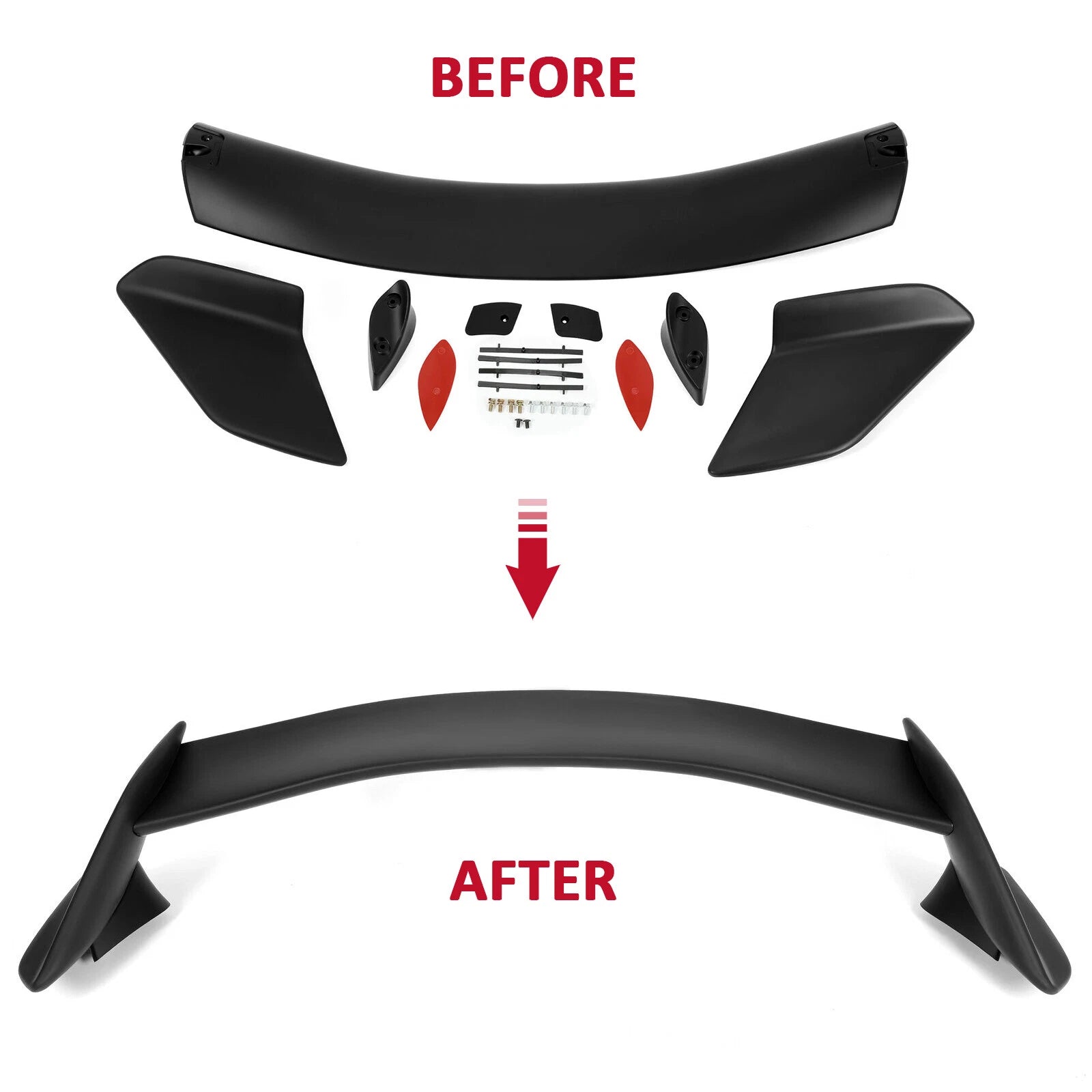 Rear Trunk Spoiler for Honda Civic Hatchback Type-R (2016–2021) Matte Black