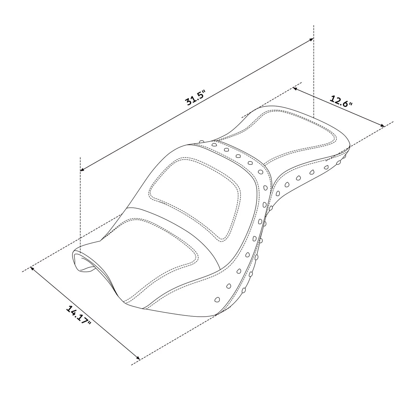 Driver Passenger Seat for Kawasaki Vulcan 900 VN900 Classic (2006–2025)