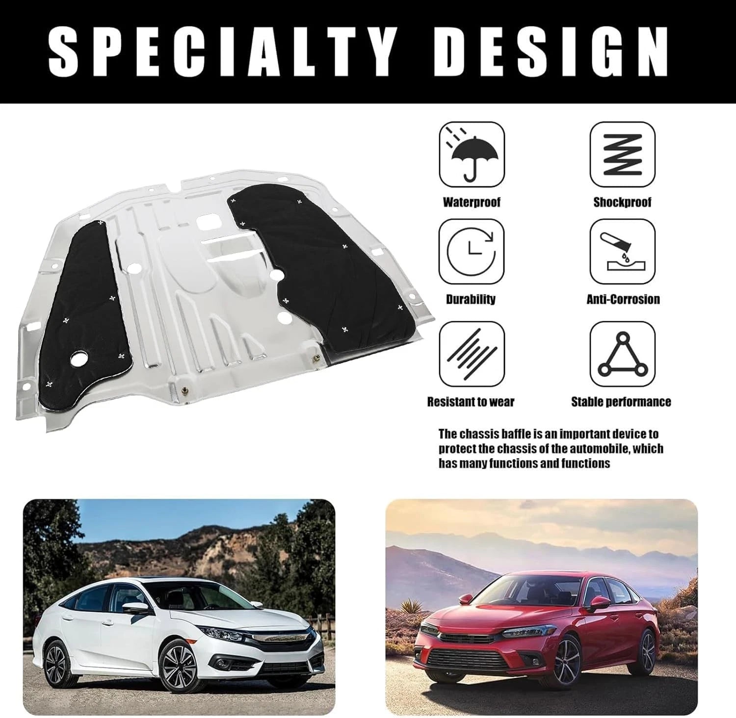 Engine Splash Guard Under Car Shield for Honda Civic (2016–2021)