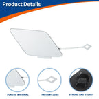 Tow Hook Cover Front Right for BMW 535i GT Silver Tone