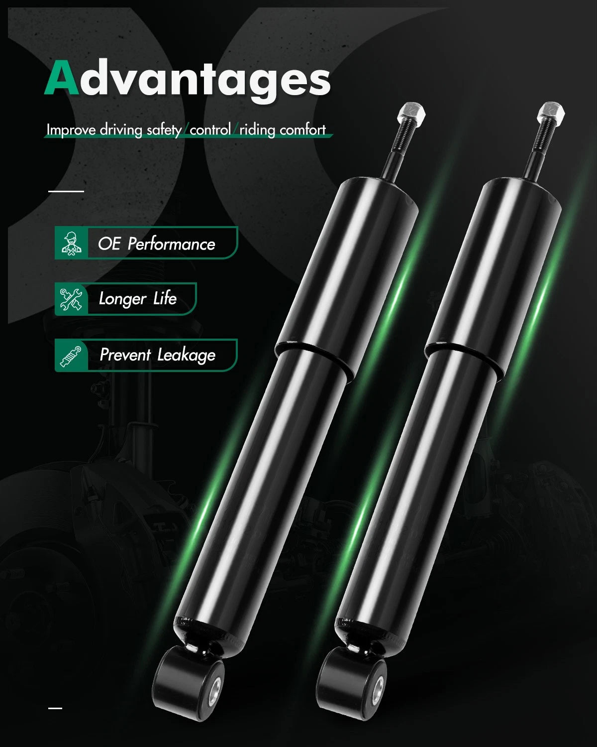 Front Pair Shocks & Struts for Mitsubishi Montero Sport (2000–2004)