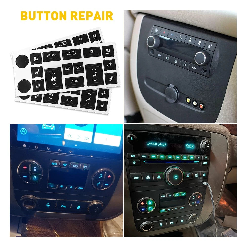 AC control knob repair decal stickers for Cadillac Escalade (2002–2020)