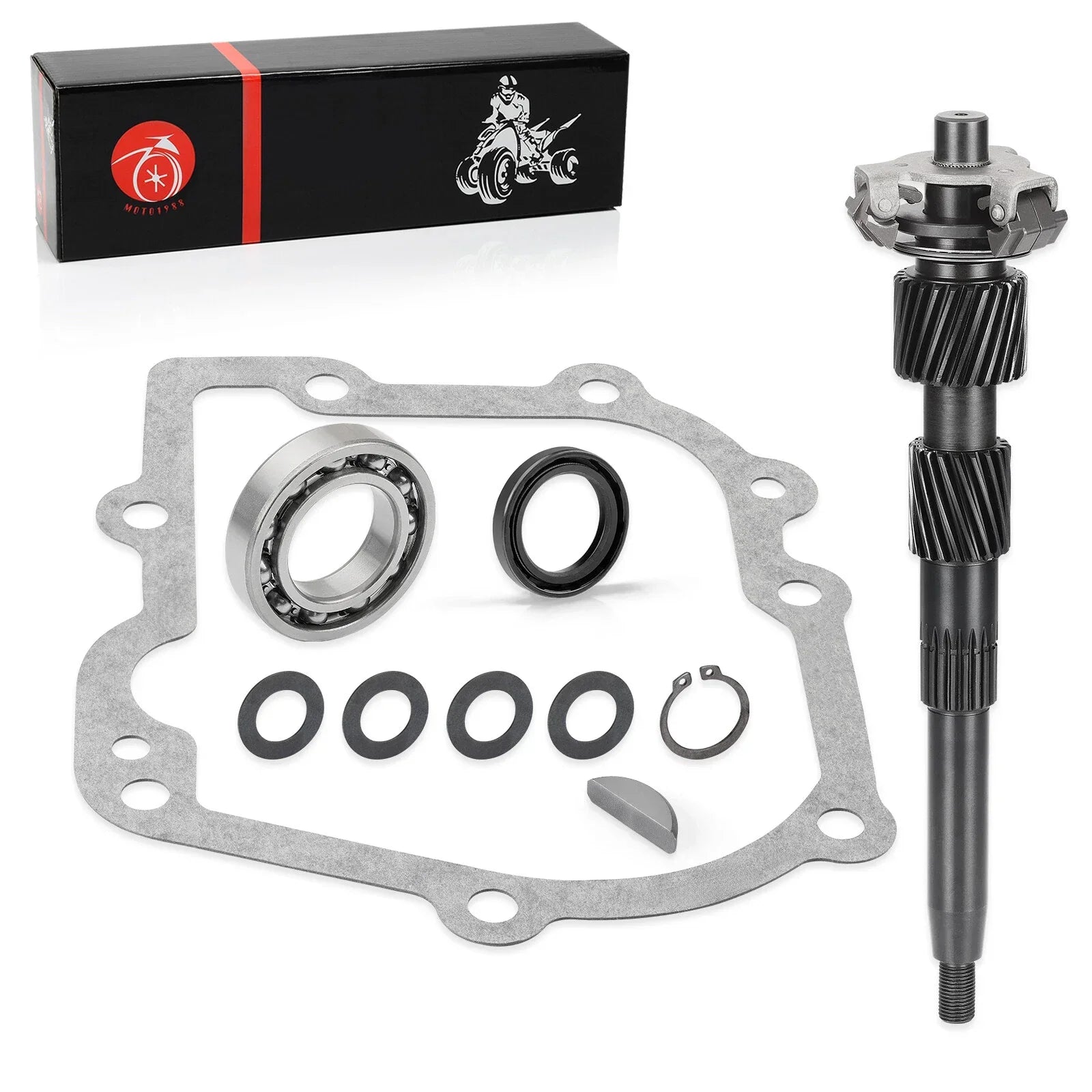 Rear End Input Shaft w/Bearing Seal Kit for Yamaha Golf Cart G16 G20 G22 (1997–2006)