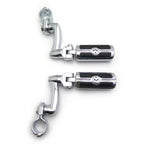 Chrome 32mm 1.25" Engine Guard Skull Footpeg for Harley Davidson
