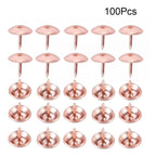 100Pcs Upholstery Nails for Furniture, Jewelry Box, Sofa - Rose Color