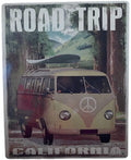 Vintage Retro Tin Road Trip Sign for Garage Man Cave (15 x 12)