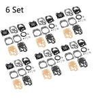 Set of 6 Carburetor Diaphragm Gasket Kit for Honda GX25 GX35 (K20-WYJ)