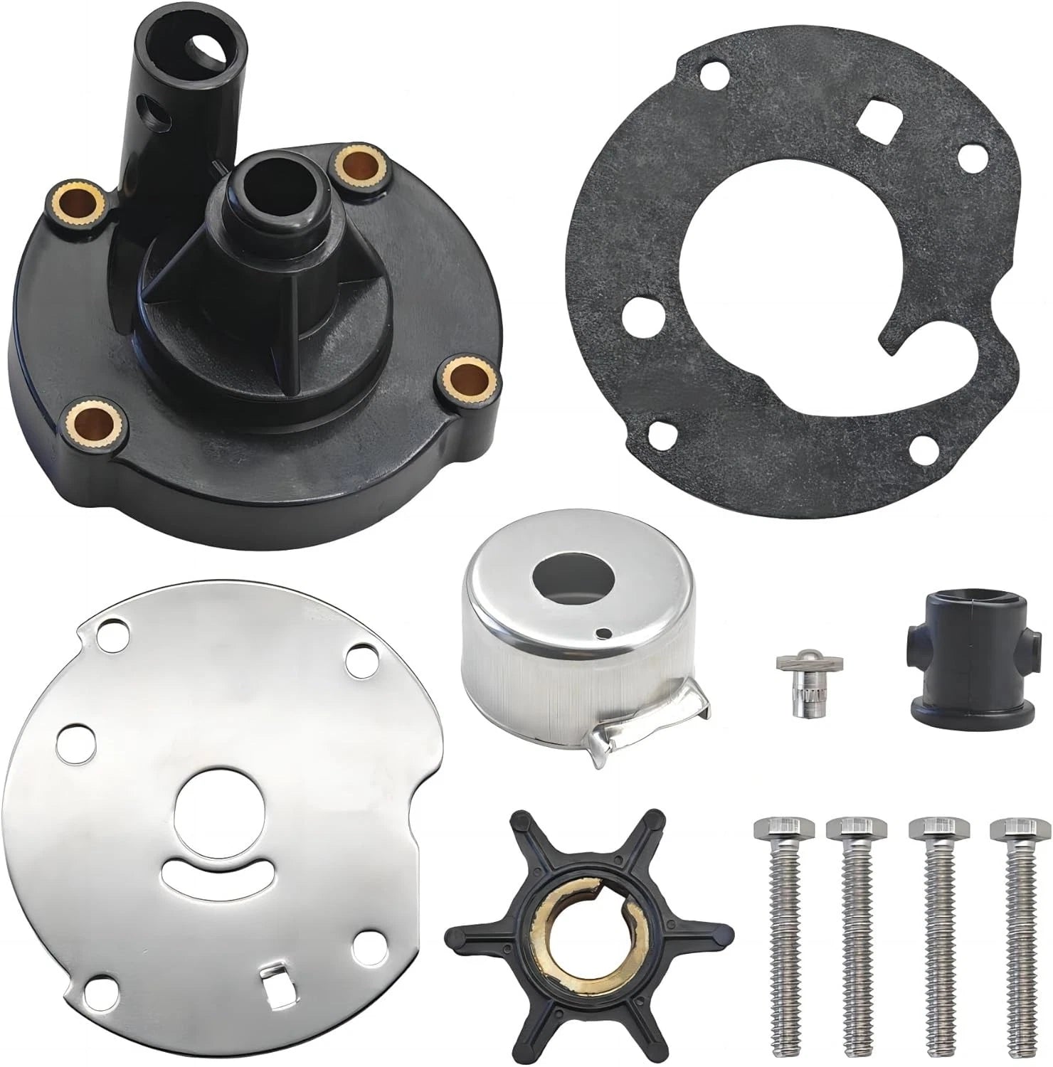 Water Pump Impeller Kit for Evinrude Johnson 6HP (1965–1979) 763758 391391