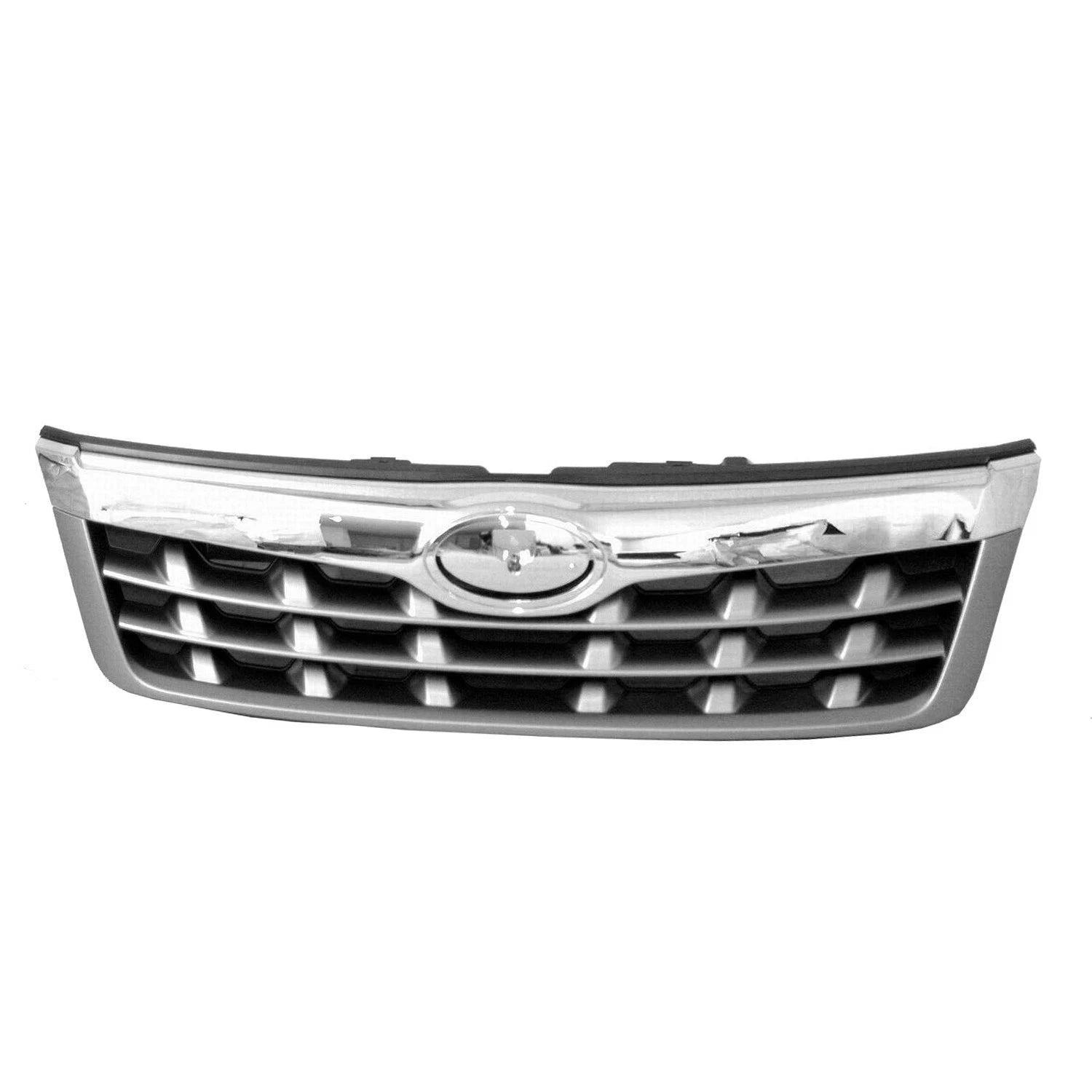 Front Grille Replacement ABS Plastic Silver Chrome for 2011–2013 Subaru Forester