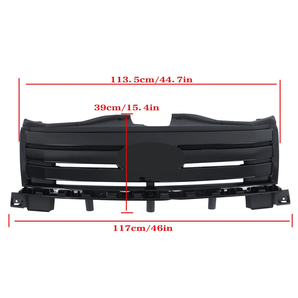 Bumper Upper Grille Assembly for Ford Edge (2007â2010) Gloss Black