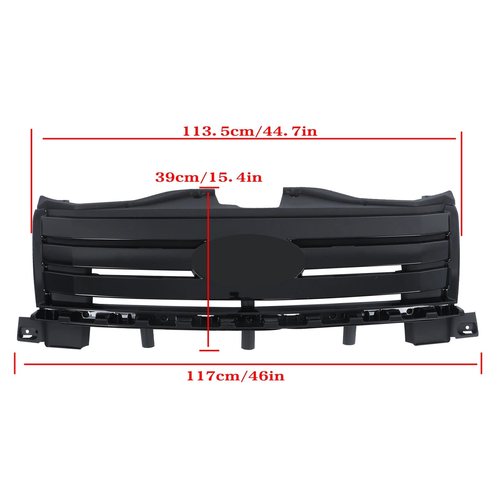 Bumper Upper Grille Assembly for Ford Edge (2007â2010) Gloss Black