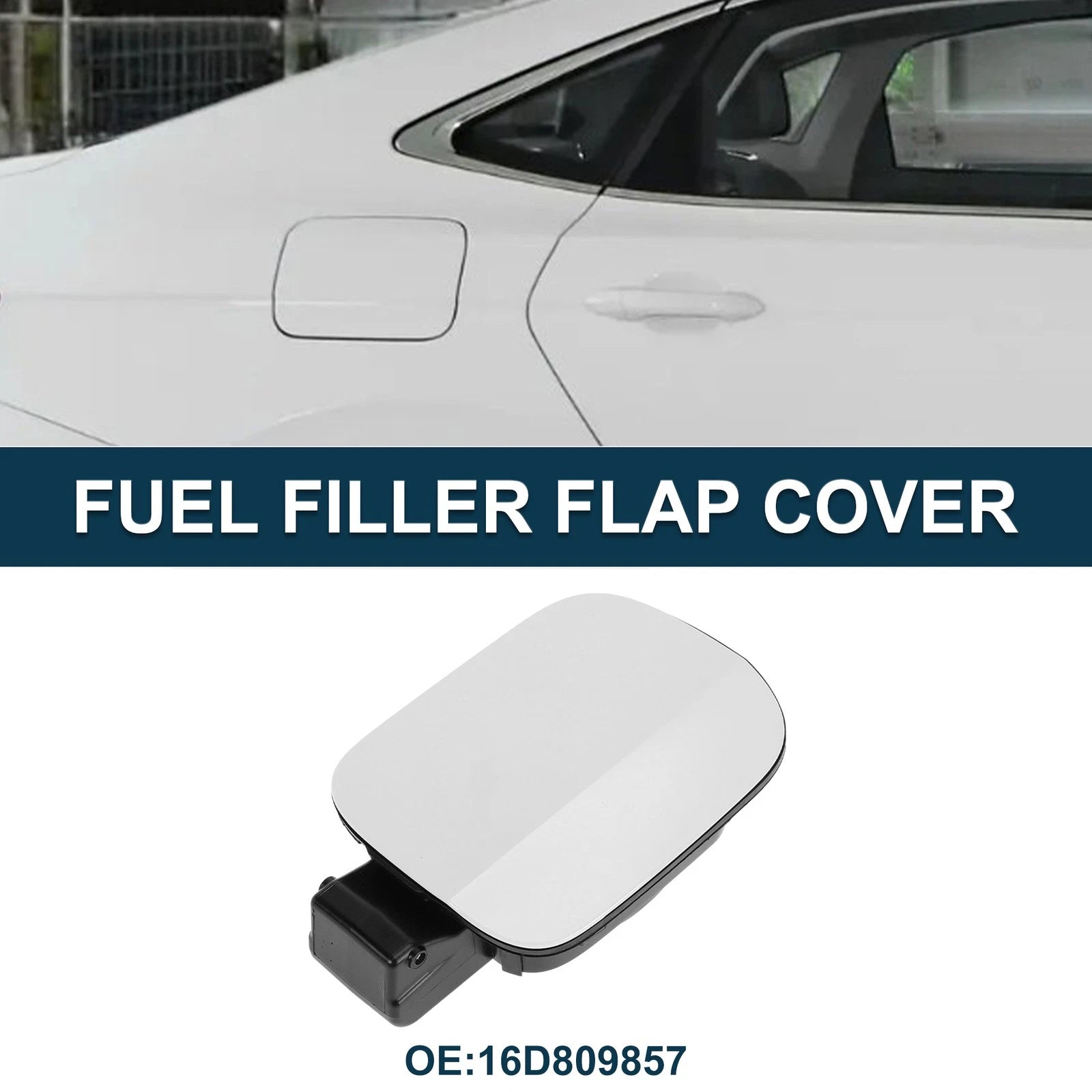 Fuel Tank Door Cap for Volkswagen Jetta (2012–2018) - White Filler Flap Cover