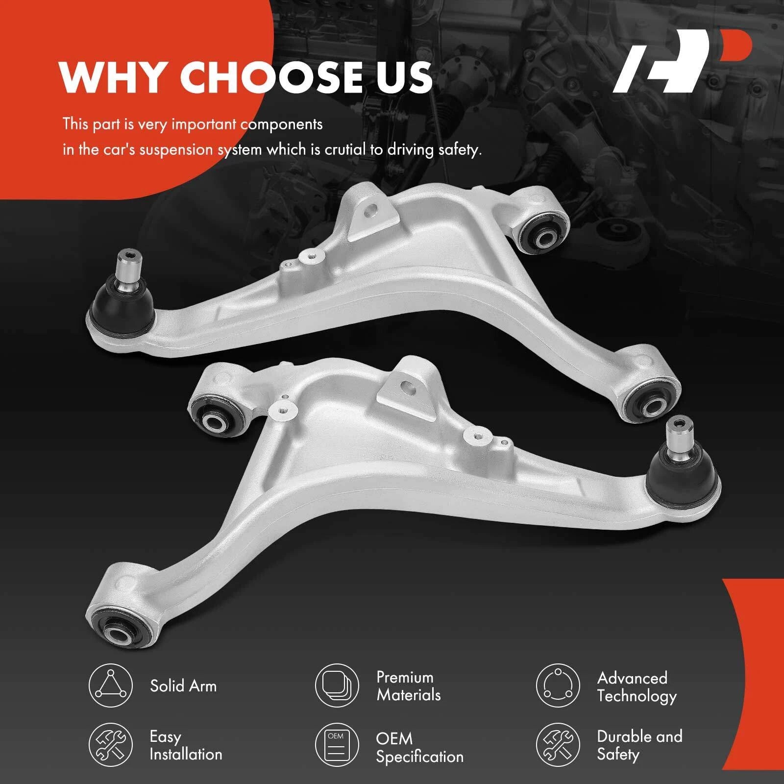 2X Rear Upper Control Arm with Ball Joint for Nissan Pathfinder (1996-2004)