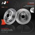 Set of 8 Rear Drilled Brake Rotors and Pads for Honda CR-V Acura RDX