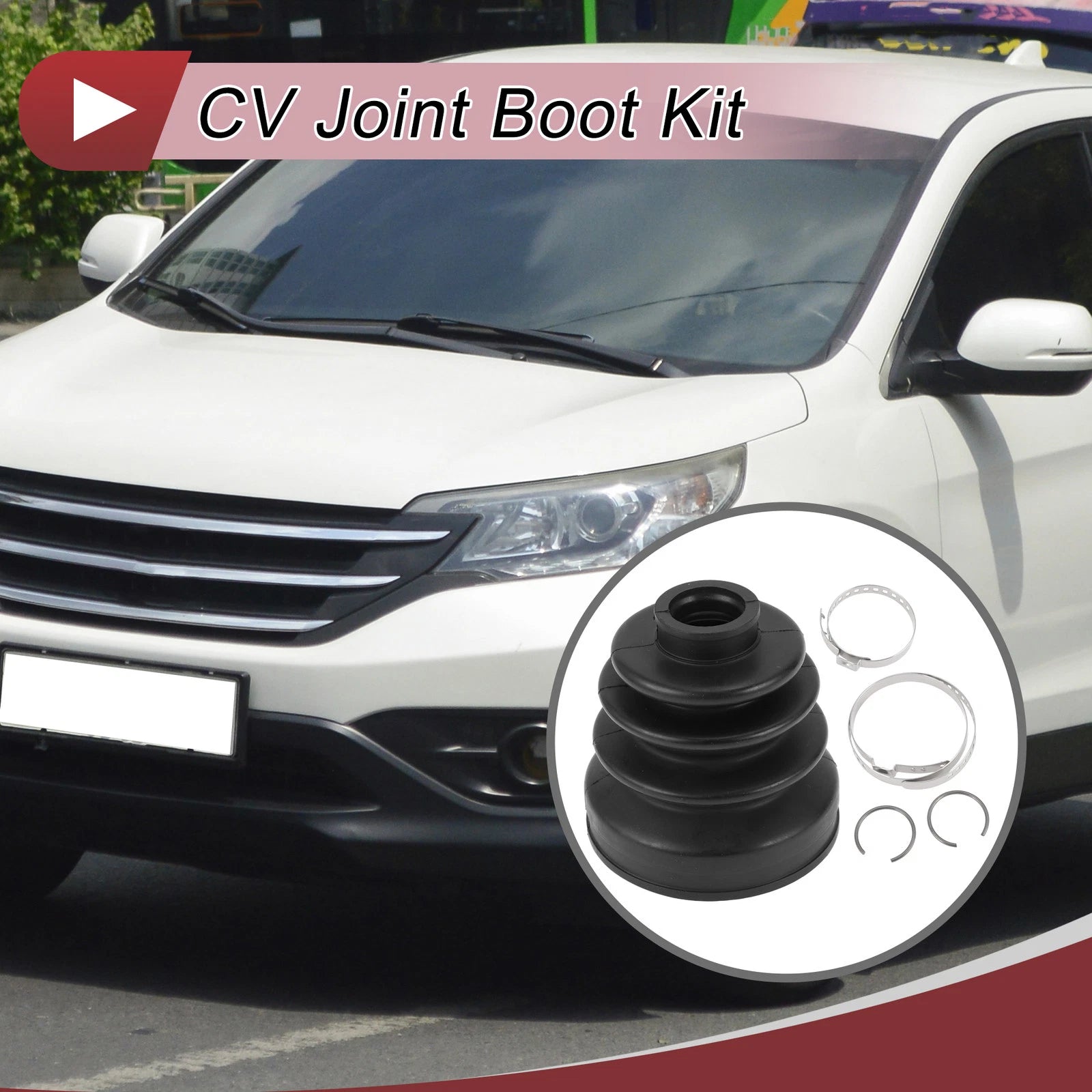 Inner CV Joint Boot Kit with Clamps for Honda CR-V (1997–2000) No.44017SWET00